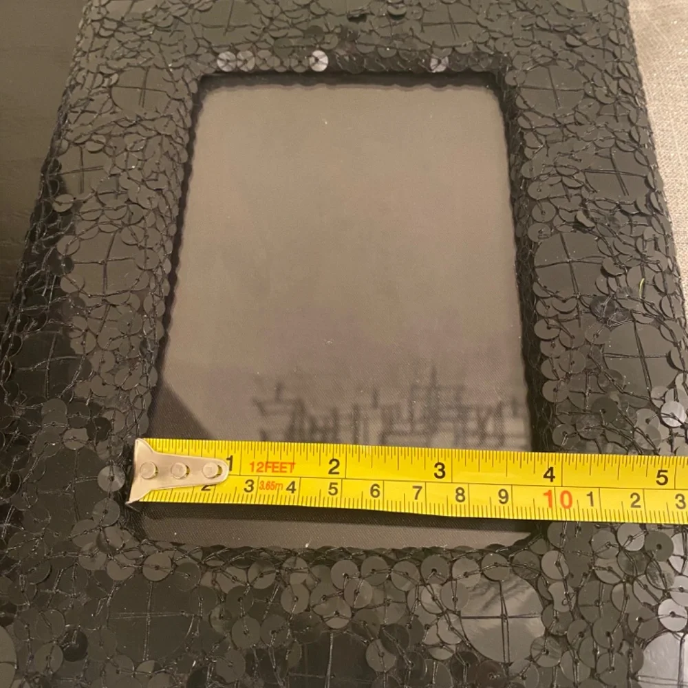 Black Sequin Picture Frame for 4” x 6” Photos